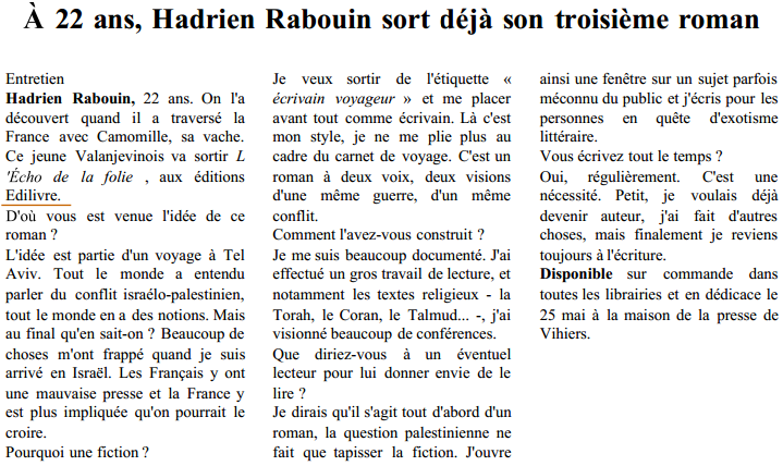 Hadrien_Rabouin_Ouest_France_Edilivre