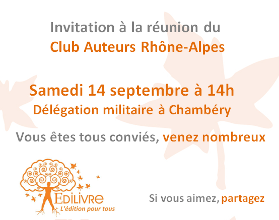 Rencontre_Club_Auteurs_Rhône-Alpes_Edilivre