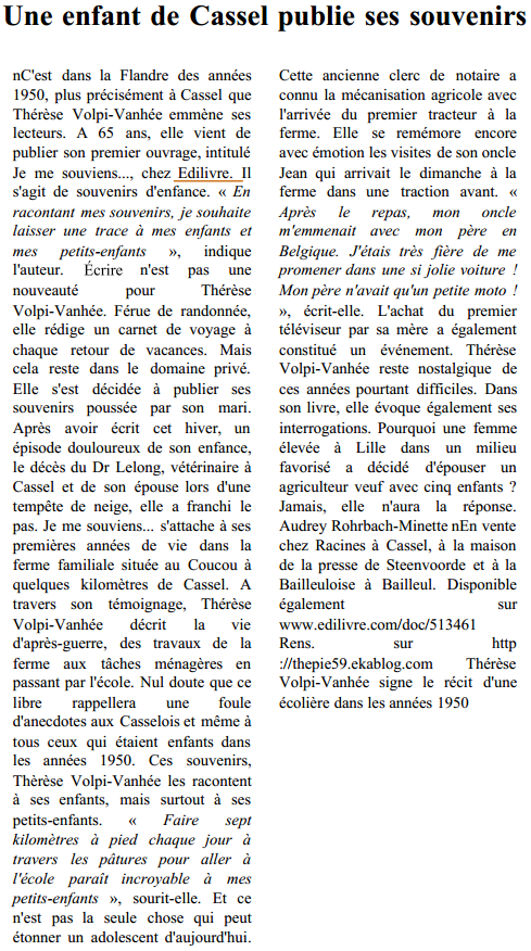 article_Thérèse_Volpi_Vanhée_Edilivre