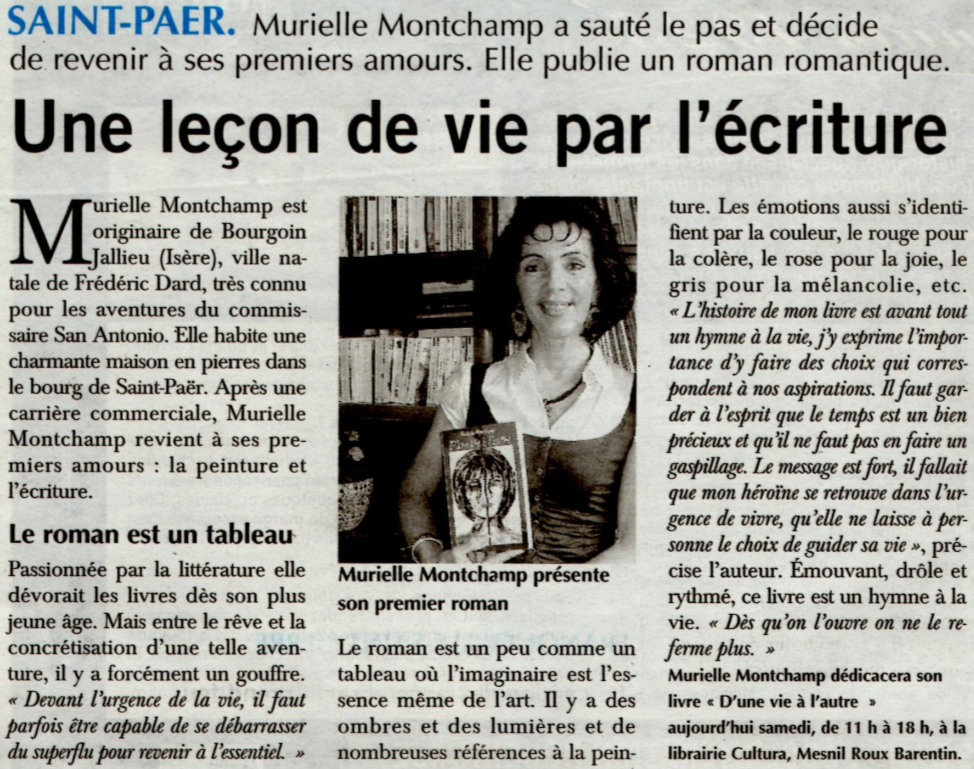 article_Murielle_Montchamp_Edilivre