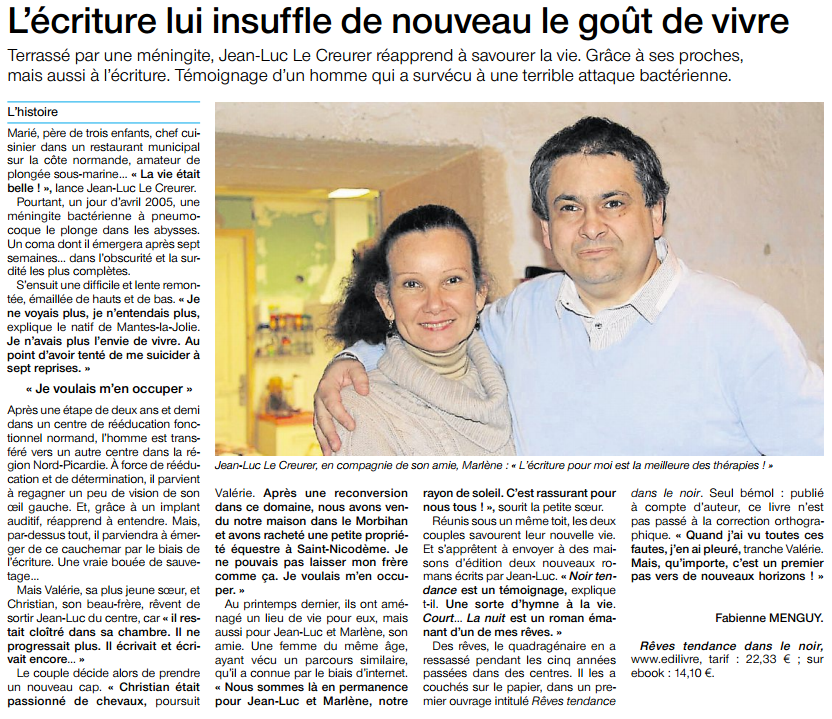 article_Jean-Luc Creurer_Ouest France_Edilivre