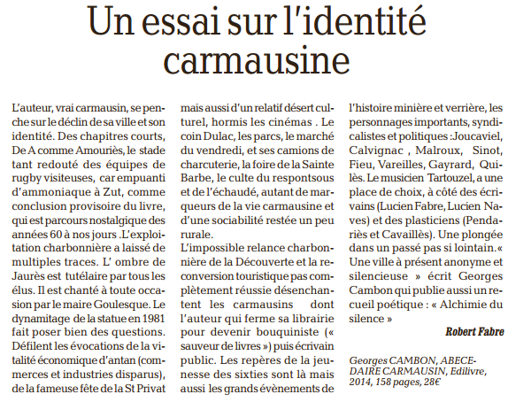 article_La Dépêche_Georges Cambon_Edilivre