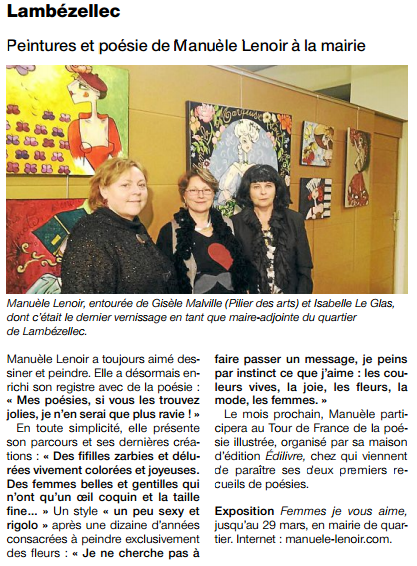 article_Ouest France_Manuèle Lenoir_Edilivre