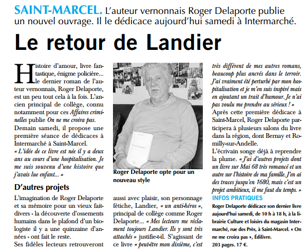 article_Paris Normandie_Roger Delaporte_Edilivre