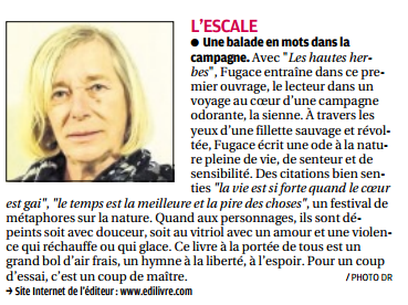Article_La Provence_Fugace_Edilivre