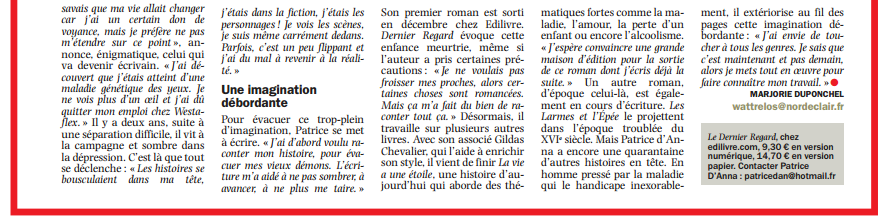 Article_Nord Eclair_Patrice D'Anna_Edilivre (2)