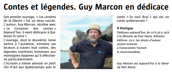 article_Le Télégramme_Guy Marcon_Edilivre