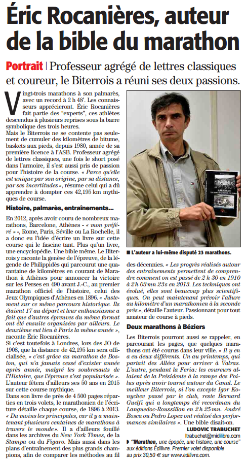 article_Midi Libre_Éric Rocanières_Edilivre