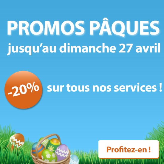 Promos Pâques -20% sur tous nos services !