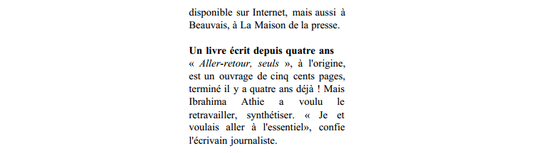 Article_L'Observateur de Beauvais_Ibrahima Ahie_Edilivre(suite)