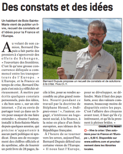 Article_Le Journal de Saône-et-Loire-Bernard Dupuis-Edilivre