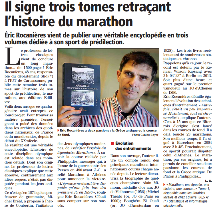 Article_Midi-Libre_Eric Rocanières_Edilivre