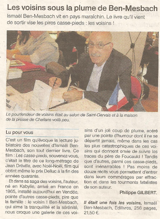 Article_Ouest France_Ismaël Ben Mesbah_Edilivre