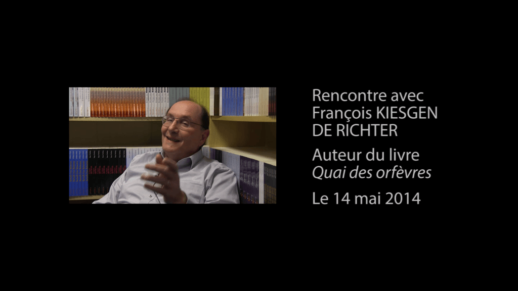 Interview vidéo de François Kiesgen de Richter, auteur de  » Quai des orfèvres « 