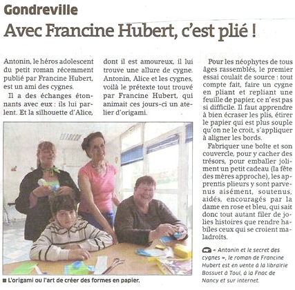Article_Est Républicain_Francine Hubert_Edilivre