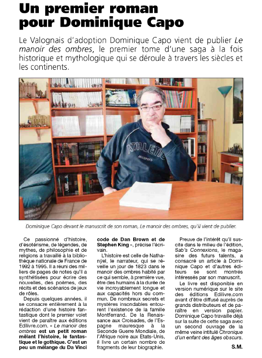 Article_La Presse de la Manche_Dominique Capo_Edilivre