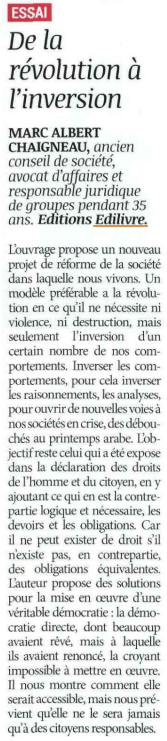 Article_Point Banque_Marc Albert Chaigneau_Edilivre