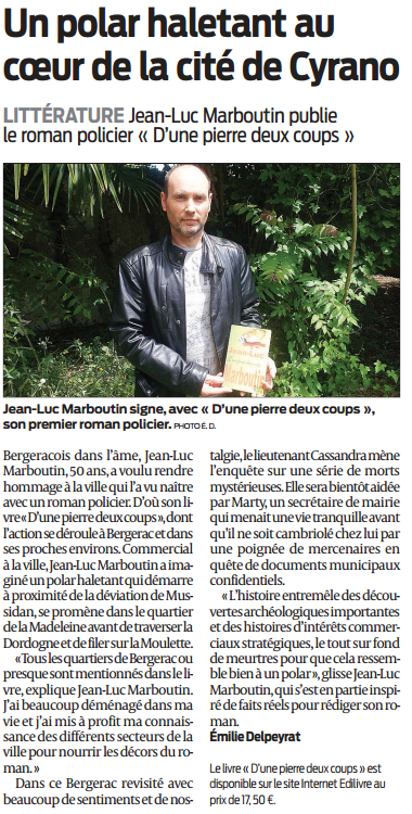 Article_Sud Ouest_Jean-Luc Marboutin_Edilivre