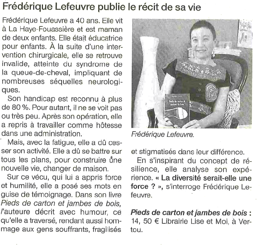 Article_Ouest_France_Frédérique_Lefeuvre_Edilivre
