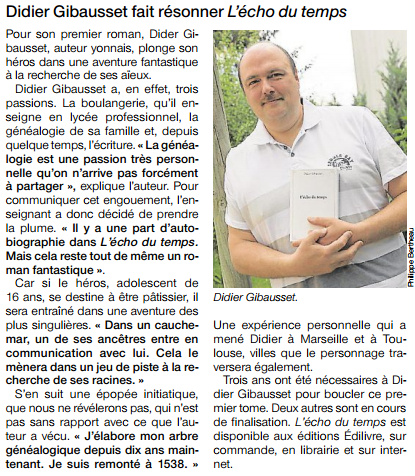 Article_Ouest_France_Didier_Gibausset_Edilivre