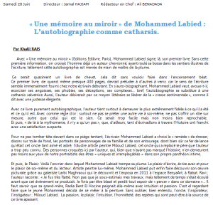 Article_L'opinion_Mohammed Labied_Edilivre