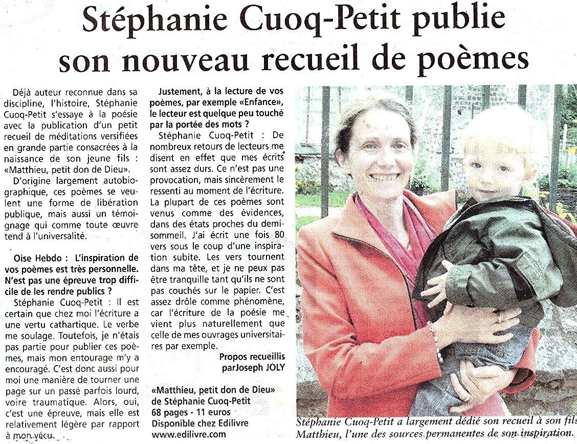 Article_L_Oise_Hebdo_Stéphanie_Cuoq_Petit_Edilivre
