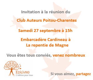 Rencontre_Club_Auteurs_Poitou_Charentes_Edilivre