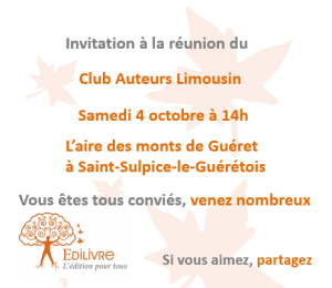Rencontre_Club_Auteurs_Limousin_Edilivre