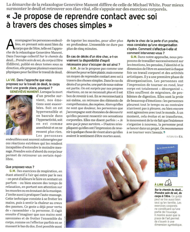 article_La_Vie_Genevieve_Manent_2014_Edilivre
