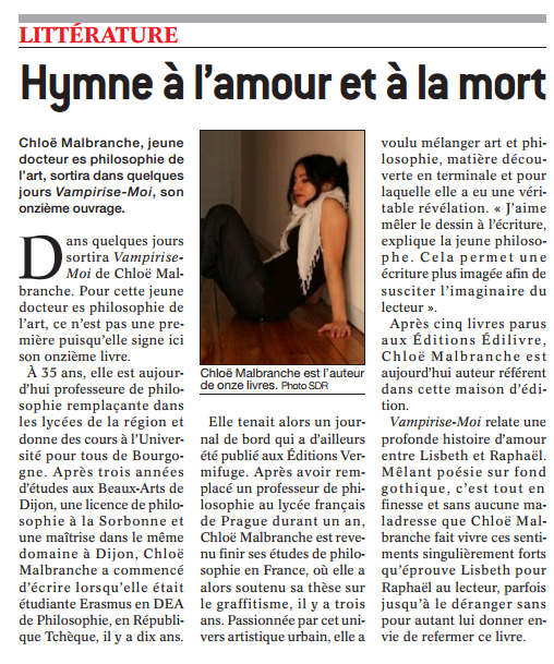 article_Le_Bien_Public_Chloe_Malbranche_2014_Edilivre