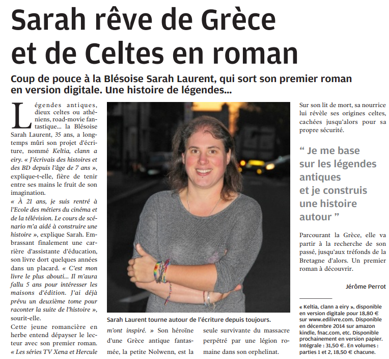 article_La_Nouvelle_Republique_Sarah_Laurent_2014_Edilivre