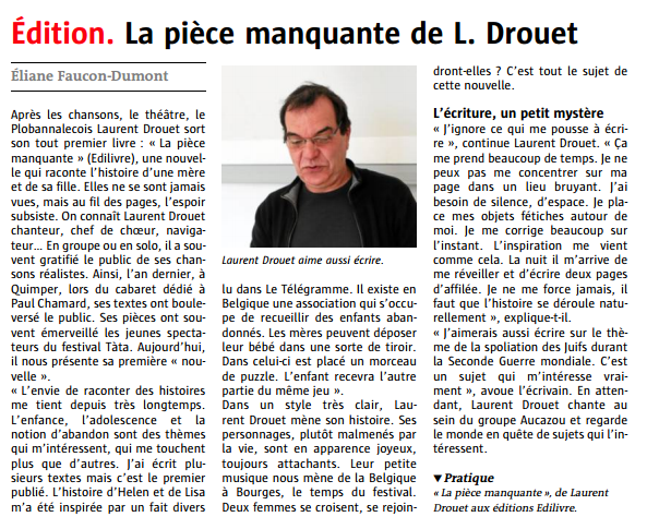 article_Le_Telegramme_Laurent_Drouet_2014_Edilivre