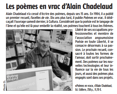 article_Charente_Libre_Alain_Chadelaud_2014_Edilivre