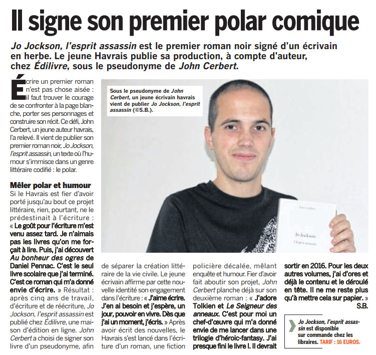 article_Le_Havre_Infos_John_Cerbert_2014_Edilivre