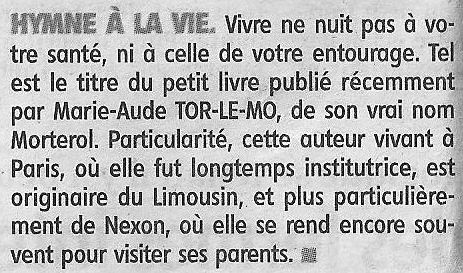 article_Le_Populaire_Du_Centre_Marie_Aude_Tor_Le_Mo_2014_Edilivre