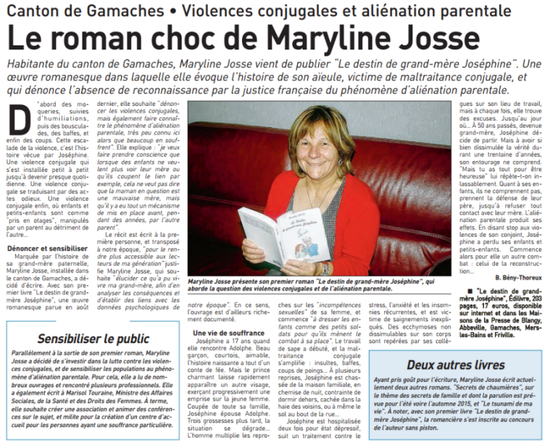 article_L_Eclaireur_Marilyne_Josse_2014_Edilivre