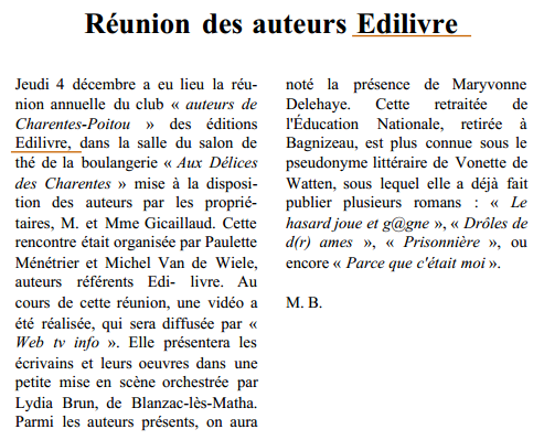 article_L_Angérien_Libre_Club_Auteurs_Edilivre_Poitou_Charentes_2014_Edilivre