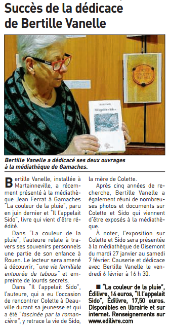 article_L_Eclaireur_Bertille_Vanelle_2014_Edilivre