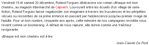 article_Ladepeche.fr_Roland_Forgues_2014_Edilivre