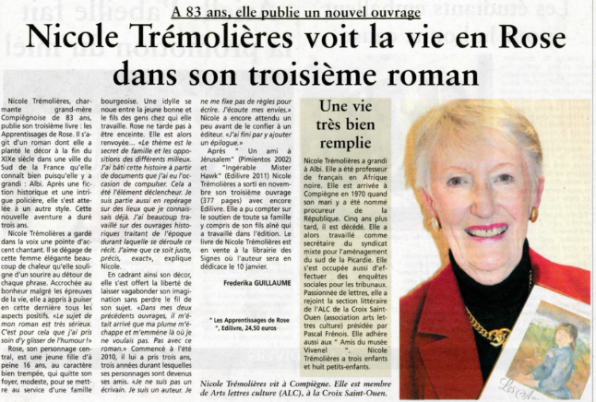 article_Oise_Hebdo_Nicole_Tremolieres_2015_Edilivre
