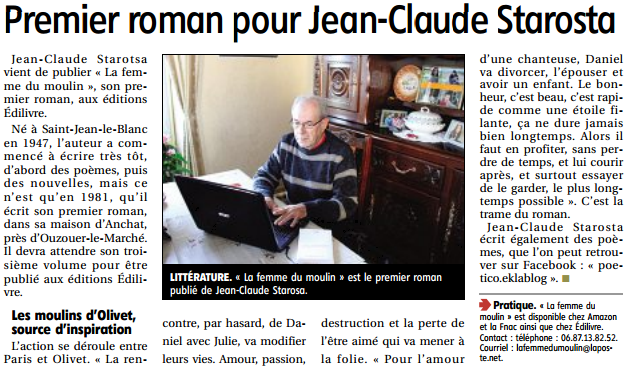 article_La_Republique_Du_Centre_Jean_Claude_Starosta_2014_Edilivre
