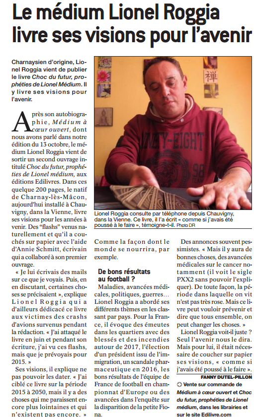 article_Le_Journal_De_Saone_Et_Loire_Lionel_Roggia_2015_Edilivre