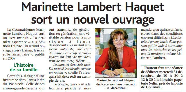 article_L_Eclaireur_Marinette_Lambert_Haquet_2014_Edilivre