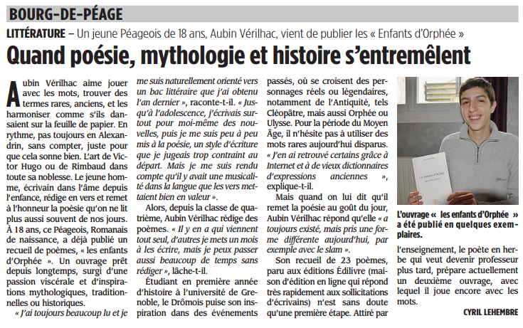 article_Drôme_Hebdo_Aubin_Vérilhac_2015_Edilivre