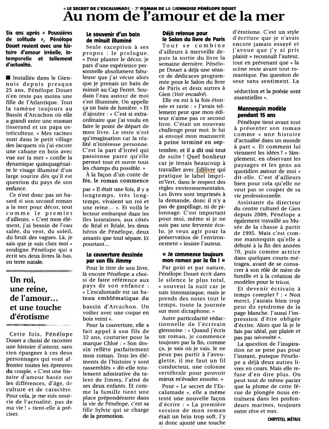 article_Le_Journal_De_Gien_Pénélope_Douet_2015_Edilivre