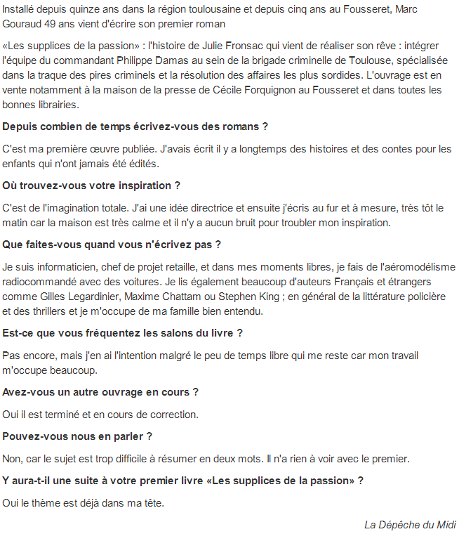 article_La_Dépêche_du_Midi_Marc_Gouraud_2015_Edilivre