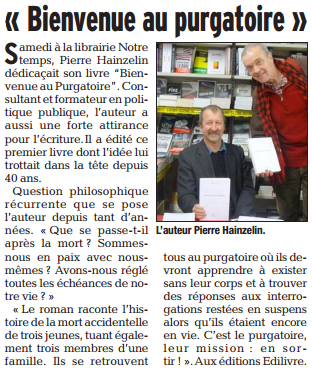 article_Le_Dauphiné_Libéré_Pierre_Hainzelin_2015_Edilivre