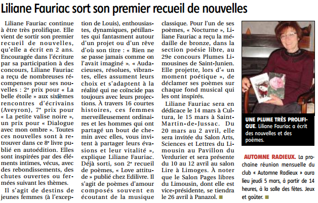 article_Le_Populaire_Du_Centre_Liliane_Fauriac_2015_Edilivre