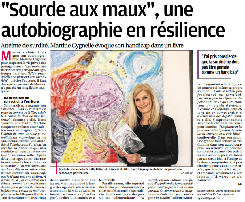 article_La_Provence_Martine_Cygnelle_2015_Edilivre