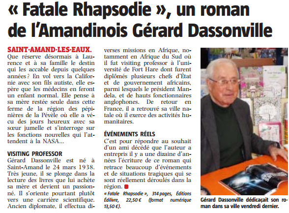 article_La_Voix_Du_Nord_ Gérard_Dassonville_2015_Edilivre